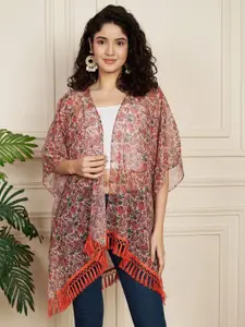 Fbella Floral Printed Ethnic Shrug