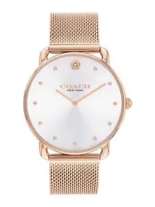 Coach Women Dial & Stainless Steel Bracelet Style Straps Analogue Watch 14504209