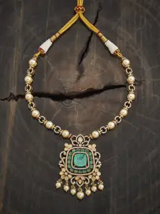 Kushal's Fashion Jewellery Embellished Bridal Copper Victorian-Plated Kundan &  Necklace