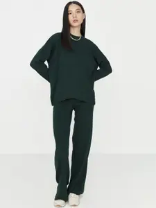 Trendyol Striped Long Sleeves Acrylic Top With Trousers