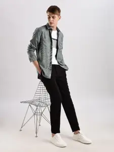 Calvin Klein Jeans Cotton Slim Fit Opaque Printed Casual Shirt