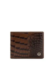 Da Milano Men Textured Leather Two Fold Wallet