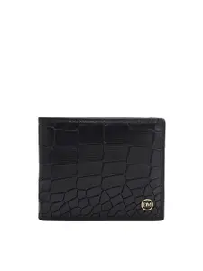 Da Milano Men Textured Leather Two Fold Wallet