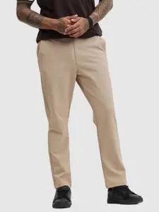 Snitch Men Classic Textured Regular Fit Trousers