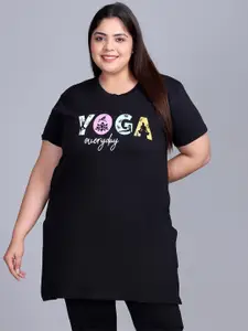 IN Love Women Plus Size Printed Cotton Lounge Tshirts