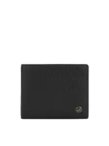 Da Milano Men Textured Leather Two Fold Wallet
