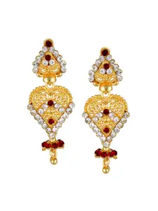DIVASTRI Gold-Plated Contemporary Studs Earrings