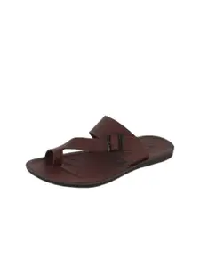 FLITE Men Striped One Toe Flip Flops with Buckles