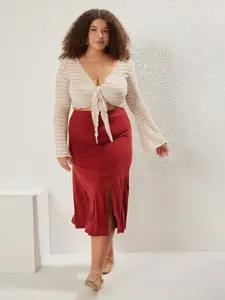 Trendyol Flared Midi Skirt