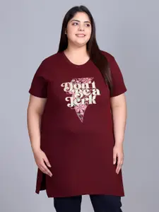 IN Love Women Plus Size Printed Cotton Lounge Tshirts