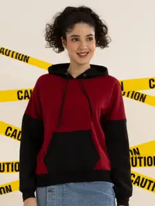 TANDUL Women Colourblocked Hooded Sweatshirt