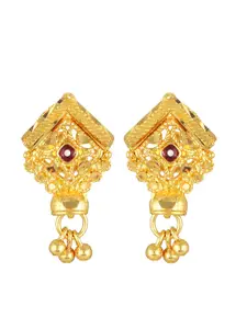 DIVASTRI Gold-Plated Contemporary Drop Earrings