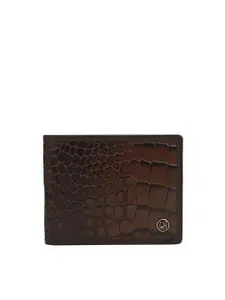 Da Milano Men Textured Leather Two Fold Wallet