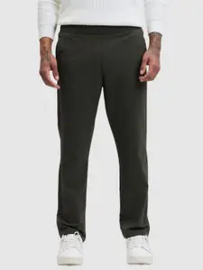Snitch Men Classic Textured Regular Fit Trousers