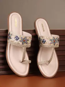 Anouk Women Embellished T-Strap Flats