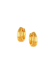 DIVASTRI Gold Plated Circular Shaped Hoop Earring