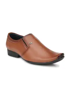 LEEPEETER Men Pointed Toe Formal Slip-Ons