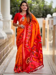 Anouk Ethnic Motifs Woven Design Zari Saree With Unstitched Blouse Piece