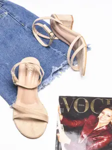 JM Looks Women Open Toe Block Gladiators