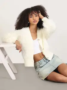 SHOWOFF Acrylic V-Neck Shrug