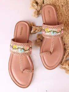 Anouk Women Embellished T-Strap Flats