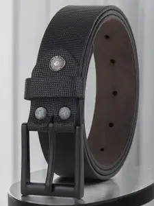 LOOPA Men Textured Leather Formal Belt