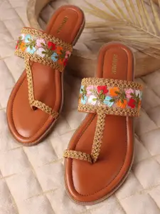 Anouk Women Embellished T-Strap Flats