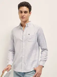 THE BEAR HOUSE Men Slim Fit Multi Stripes Opaque Striped Casual Shirt