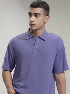 HIGHLANDER Men Polo Collar Drop-Shoulder Sleeves T-shirt