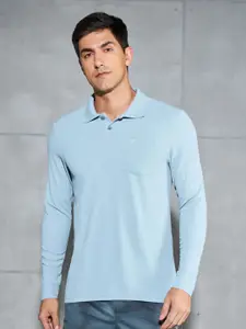 Technosport Men Polo Collar Antimicrobial Slim Fit T-shirt