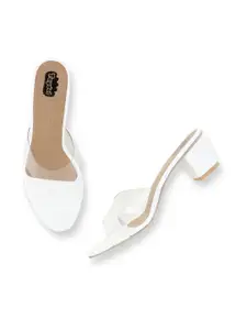 TAYDOL Solid Open Toe  Block-Heeled Heels