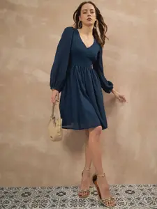 all about you Georgette Fit & Flare Midi Dress