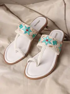 Anouk Women Embellished T-Strap Flats