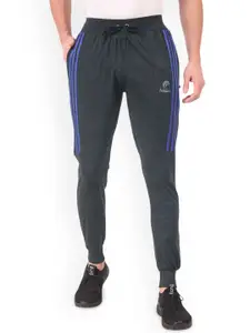 FABSTIEVE Men Striped Cotton Mid Rise Track Pants