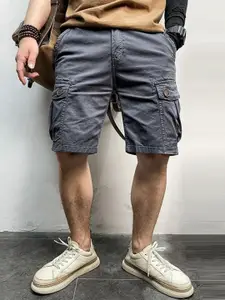 StyleCast Men Solid Regular Fit Above Knee Cargo Shorts