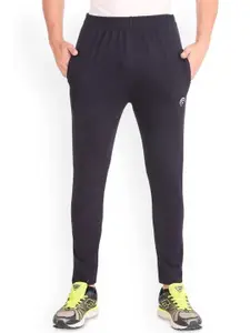 FABSTIEVE Men Brand Logo Printed Cotton Mid Rise Track Pants