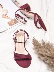 JM Looks Women Open Toe Block Gladiators