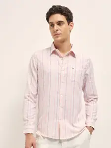 THE BEAR HOUSE Men Slim Fit Opaque Striped Casual Shirt
