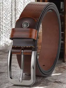 LOOPA Men Textured Leather Formal Belt