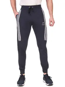 FABSTIEVE Men Striped Cotton Mid Rise Joggers