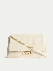 Marks & Spencer Checked PU Swagger Satchel with Quilted