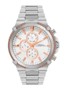 French Connection Men Dial & Stainless Steel Straps Analogue Multi Function Watch