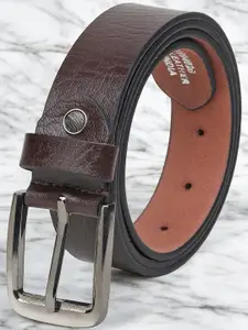 LOOPA Men Textured Leather Formal Belt