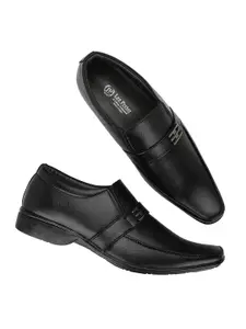 LEEPEETER Men Textured Formal Slip-Ons