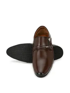 LEEPEETER Men Round Toe Formal Slip-Ons