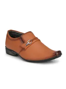 LEEPEETER Men Pointed Toe Formal Slip-Ons