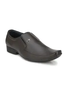 LEEPEETER Men Textured Formal Slip-Ons