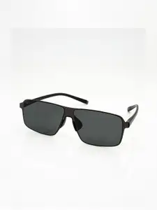 QUE UNIVERSE Men Rectangle Sunglasses with Polarised Lens