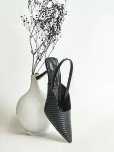 THE WHITE POLE Stylish Trending Kitten Heel Pointed Toe Sandal For Women And Girls