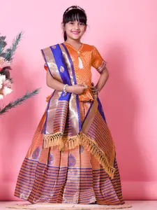 BAESD Girls Woven Design Ready to Wear Lehenga & Blouse With Dupatta